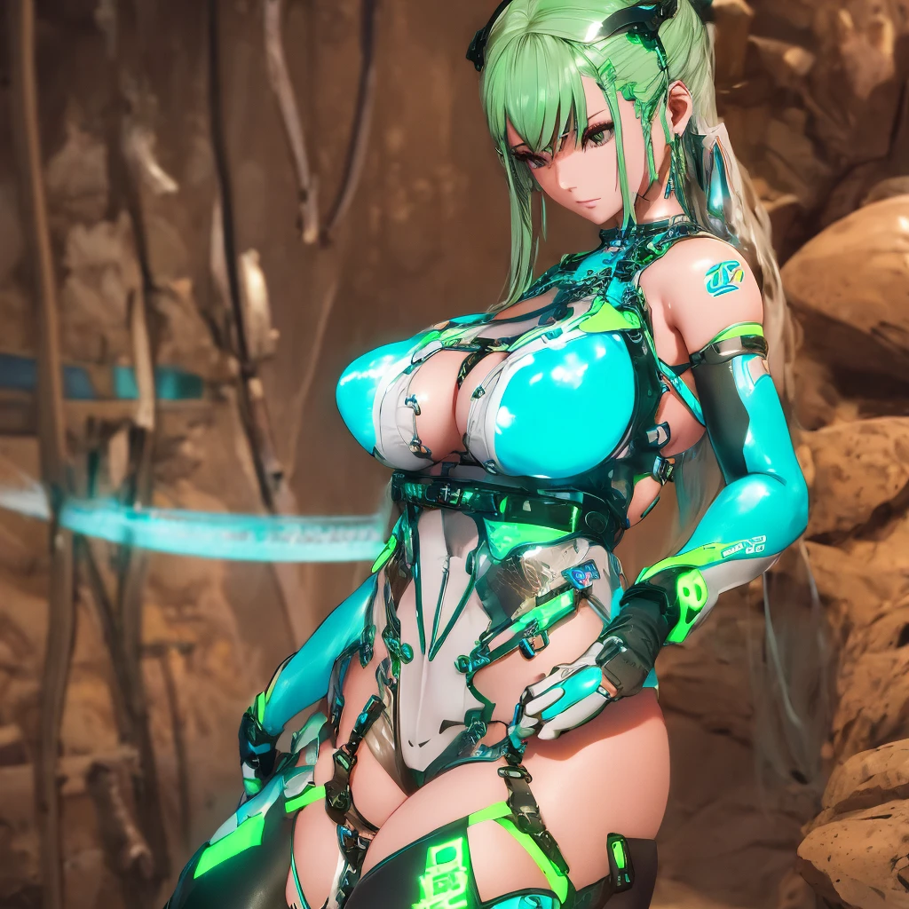 one-girl，Female orcs，shaggy，boobgasm,facing at camera，Blue-pink，Japanese cartoon style，Rembrandt light，Contour light illumination，hdr