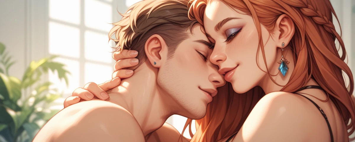 intensely, Joy and Anxiety giving each other a tremendous kiss.