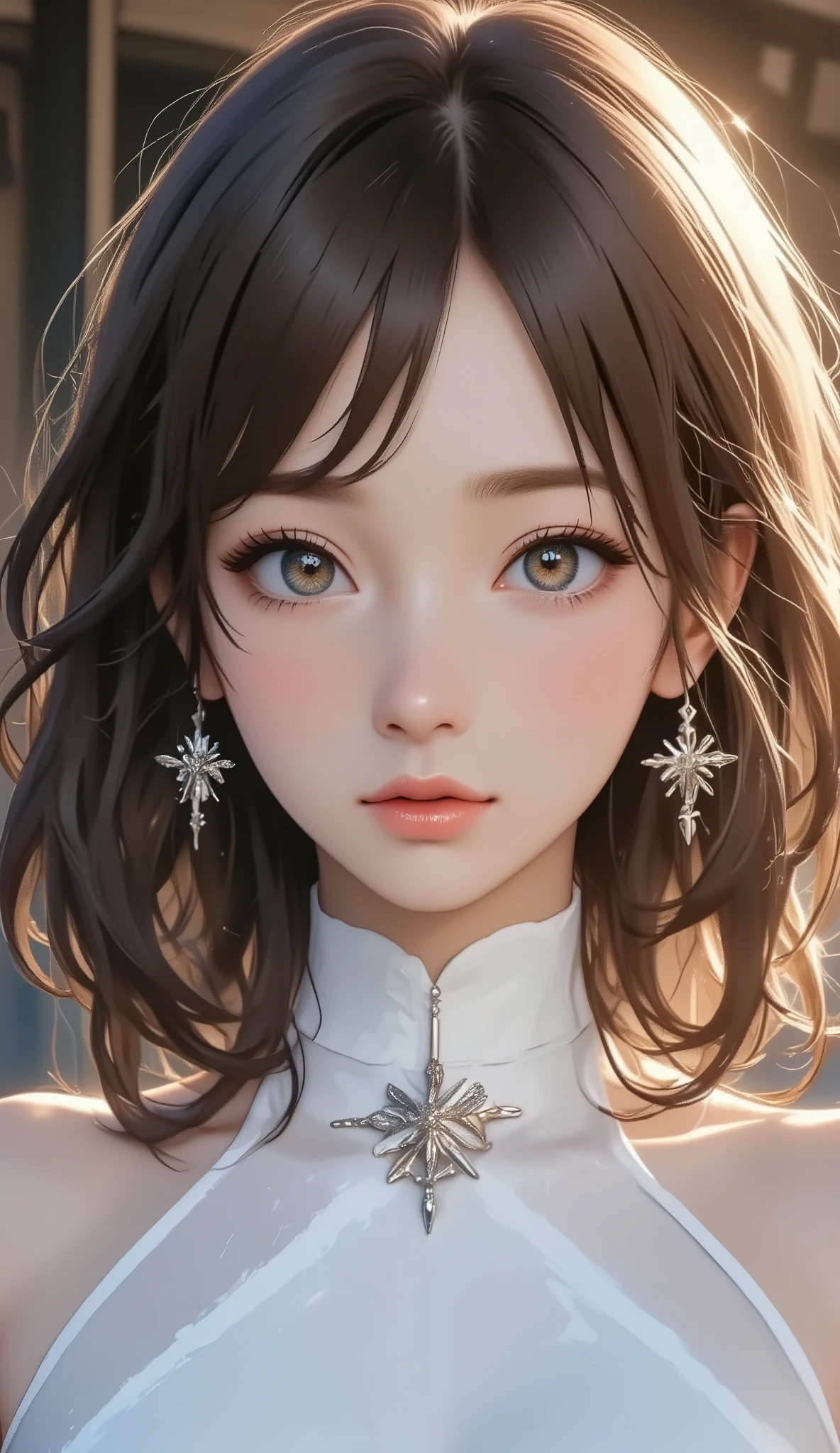 Kurokawa Akane(1zGame),girl, solo,viewers without a clock,8k, beautiful lighting arranged in an orderly manner, symbol -shaped_student, Shine_eye, star-shaped_student, star_( symbol ),
