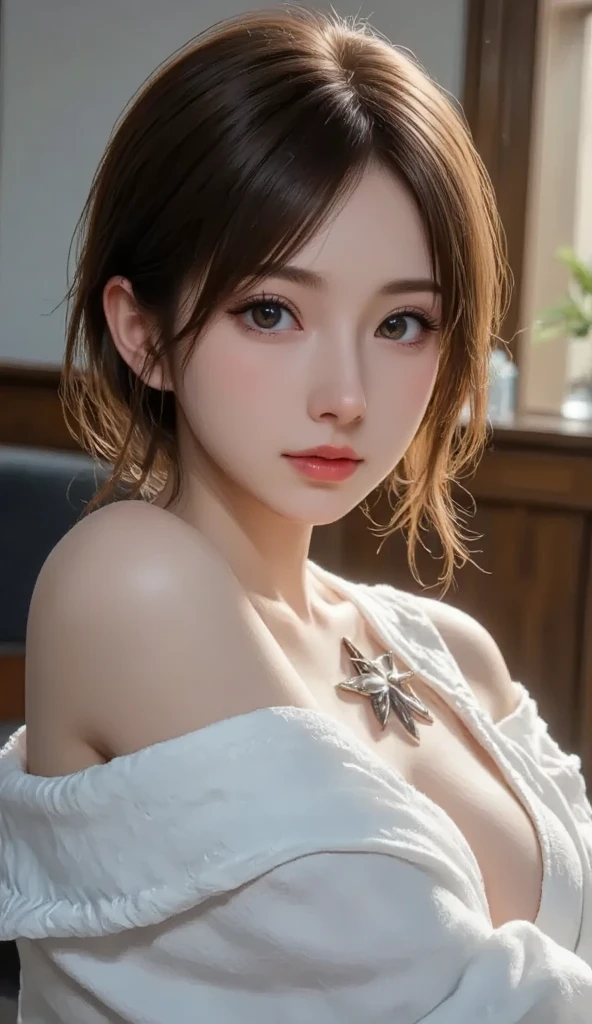 Depth of bounds written, detailed eye, ((CG illustration)), ((face focus)), ((masterpiece)), ((8K)), ((super detailed)), ((Super high quality)), ((cinematic)), ((Photoreal)), ((close up shot)), (solo), (cool girl), very long hair, straight hair, (((thin body))), Glossy skin, ((look away)), (Beautiful goth girl with high cheeks and legs), Gothic makeup, clear eyes, lipstick, dark eye shadow, ((No bra)), choker, earrings, provoke, night, ((full moon)), ((Functional)), Lonely, Visual kei, ((pastel colour)), Unwound clothes, forget, kiss, White Knight, dark, silence