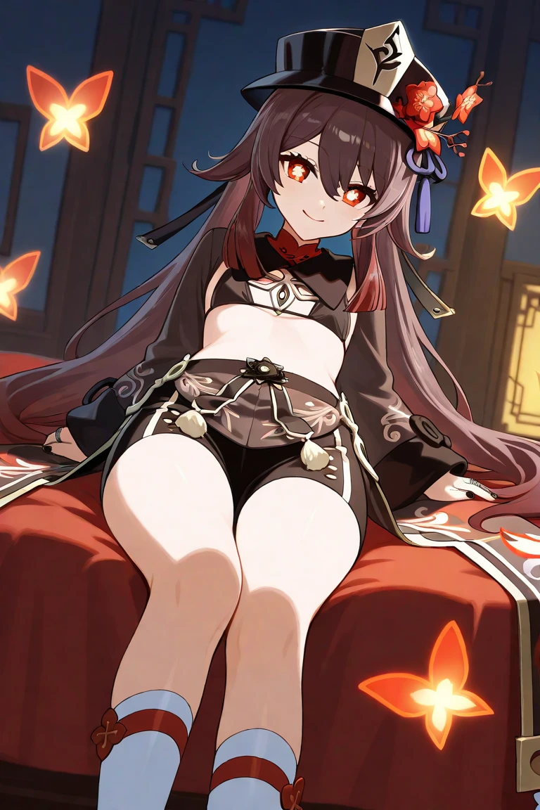 sexy, li, girl, brown high ponytail, lying down, legs exposed, two breasts exposed, chest bigger, calves under thighs, no feet exposed, five fingers, blushing, high resolution, big eyes, small mouth, melon seed face, two-dimensional anime, two legs, two arms, white face, no hat, hands rubbing chest