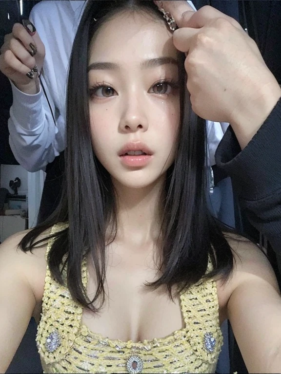 (Browsing Caution:1,4),Mix 4, (8k, RAWphotograph, Highest quality, Tabletop: 1.45), (Realistic, Realistic: 1.37),illumination, night, プロのillumination, photographn mapping, Radio City, Physically Based Rendering, Gradient Brunette, 高品質のphotograph, High resolution, 1080P, (Detailed facial depiction), (Detailed description of the hand), (Delicate CG), Extreme light and shadow, Rich details, (Detailed facial features), (Highest quality), Look in front of you, Highly detailed face, Highly detailed lips,  超High resolution, (truth: 1.4), photograph, 1 Girl, [(sad)],  , Thin limbs, movie, Cool pose, I Cup, Highest qualityな完璧なボディ, photographのような, (1 : 1.3), Perfect balance, (Huge, Perfect breasts, Areola),(Realistic, Realistic:1.37),One Girl, Cowboy Shot,Professional Lighting, Photon Mapping, Radio City, RAWphotograph、(Realistic:1.4)、Octane Rendering、Complex 3D rendering with ultra-detail, Studio Soft Light, Rim Light, Crisp details, Super detailed, Realistic skin texture, detailed aspects, Beautiful details in the eyes, Highly detailed CG Unity 16k wallpaper, Compensate, (Detailed Background:1.2),Highest quality, 超High resolution, Tabletop, One Girl, One Girl,alone, Upper Body,Show Viewer, White Background, Bobcut, short hair, Multicolored Hair, Compensate , Lips parted, Black Lips, eyeliner, Gothic, Goth Girl,((Some of her hair is emerald green:1.2)),(((Completely naked))),(((nsfw))),((Small breasts:1.2))