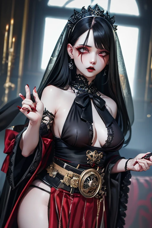 Nsfw,Naked,A nude devil woman with a black and white body stocking dress holding a red lipstick,Satan,succubus,blue Eyes,detailed patterns of clothes,erotic posing,spread legs,pussy,anal,busty, inspired by Robert McGinnis, inspired by Grete Stern, style of Takato Yamamoto, Guido Crepax, Guido Crepax-style, Amano, Vania Zouravliov, inspired by Leonor Fini, Nagao Shusei, inspired by Yamamoto Takato.inspired by klimt and mucha.

Tags: beautiful detailed eyes, beautiful detailed lips, extremely detailed eyes and face, long eyelashes, (best quality:1.2), ultra-detailed, (realistic:1.37), oil painting, color contrast, high resolution, black and white dress, red lipstick, Robert McGinnis-inspired, Grete Stern-inspired, Takato Yamamoto style, Guido Crepax style, Amano-inspired, Vania Zouravliov-inspired, Leonor Fini-inspired, Nagao Shusei-inspired, Yamamoto Takato-inspired, vivid colors, dramatic lighting, striking composition, intriguing atmosphere, feminine elegance.