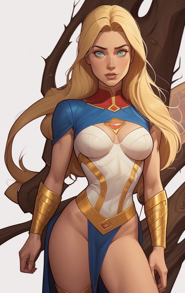 Cinematic. (((A comic style, cartoon art))). Emma Frost Posing for photo (((in epic heroic pose))) , wearing his iconic X-Men uniform, Showing the belly, , ((Wearing white pants and cape)) . (((Hot Body, camel toes))). ((((Abstract Comic background )))) , vivid colors, detailed, detailed face, realistic shadows and bright, glowing.