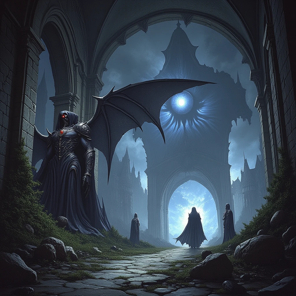 In the heart of a desolate, ruined cathedral, perched atop weathered stone, a sinister gargoyle awakens from centuries of slumber. As twilight descends over the shattered stained glass and crumbling pillars, townsfolk whisper of eerie sightings and unsettling omens. The gargoyle, once a mere statue, now stirs with a malevolent energy, casting a shadow of dread over the land. Write a tale of fear and mystery as the gargoyle's presence unleashes ancient curses, haunting echoes, and a chilling reckoning for those who dare to uncover the cathedral's darkest secrets
