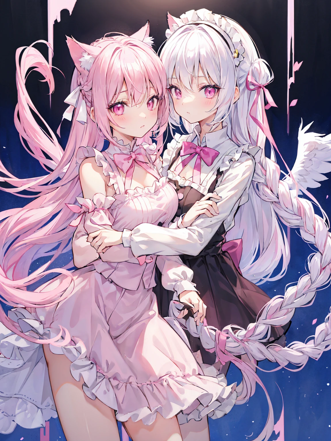 Anthropomorphic beautiful sheep,Clothes that match cream white with pink,Petite and cute,It's a sweet goddess