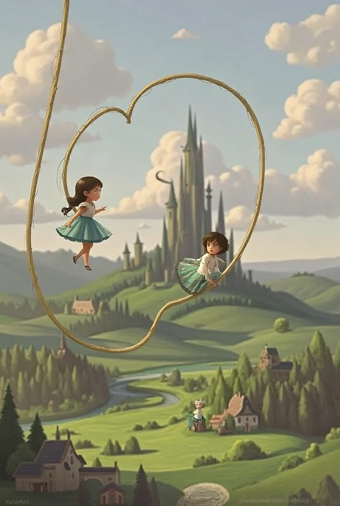 children's art in artstation, digital cartoon painting art, storybook art, cartoon concept art, epic 3d illustrations, cartoon style illustration, high quality character design, highly detailed character design, digital cartoon painting, epic digital art illustration, children's fantasy drawing, character painting,  rendered art, Child (boy) watching a play, straight brown hair, medieval clothes, big, brown eyes.