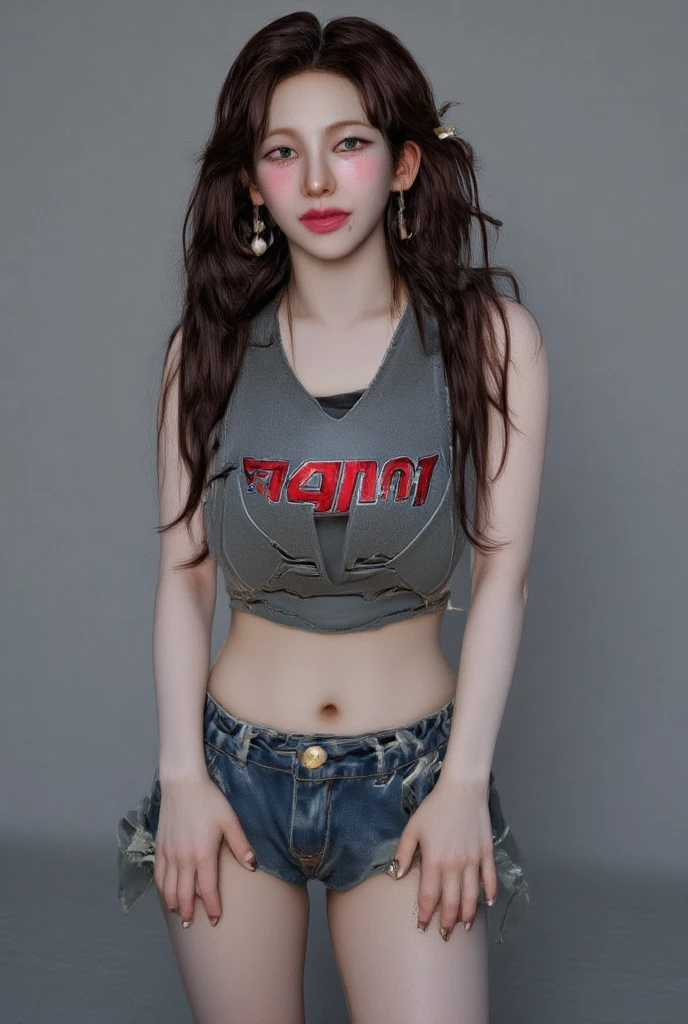 Red woman with long hair and piercings posing for a photo, with redlong hair, with long red hair, perfect white haired girl, ava max, tifa lockhart with white hair, pale porcelain white skin, anime girl in real life, with white hair, extremely light blonde hair, very light blonde hair, with long blonde hair, her hair is white