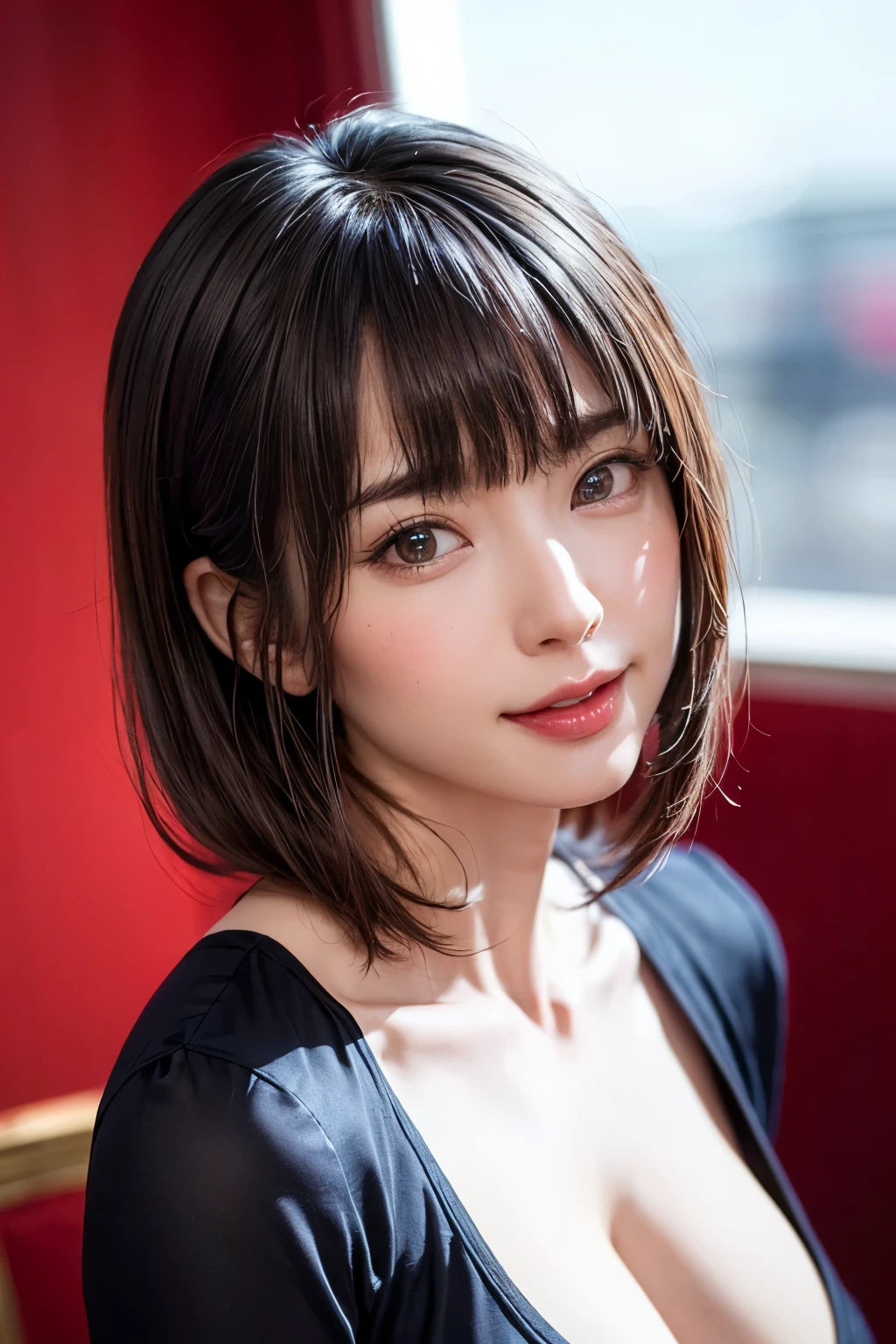 (SFW:1.8、masterpiece, Highest quality),(1 Girl,high school girl:2、あどけないsmile、Innocence、Lovely、Dignified、Beautiful gesture、 alone、The beauty of the golden ratio), Exquisite beauty that cannot be expressed in reality、hyper Realistic, Realistic,Realistic, Looking at the audience, Bright blue-green eyes:1.4,品のあるMegaネの詳細を描く:1.4、Brunette Short Bob Hair with highly detailed shiny hair, Very delicate and beautiful brightly colored clothing:1.4, Lepangas:1.4), Mouth closed, Upper Body、big chest eye、eyelash、{Hugeな|big chest|Hugeなな|Mega} whole :2, chestの谷間:2、(((Beautiful and cute bangs:2、Jet Black Hair:2、Add highlights to the eyes:1.4、big chest eye、Short Bob Hair、Glowing Skin:1.4、Looking at the audience、She is very 美しい and cute、Show me your ears、Beautiful long neck、smile、Please close your mouth and laugh、Bangs and beautiful teeth)))、Ideal body type、((school uniform、uniform, blazer、Pleated skirt、Student Coordination、Background in front of the school gate、Beautiful cherry blossom tree background. Out of focus blurry background))、Beautiful long neck:1.4、(({Huge|big|Hugeな|Mega} chest, chestの谷間:2))、(((Portraiture:2、Face close-up:2、Cowboy Shot:2、chest像:2、chestのクローズアップ:2)))、((Transparency、clear、Transparent beauty、Gloss))、Perfect Anatomy、((縦長のPortraiture, Attractive woman、Very beautiful face、Very beautiful eyes))
