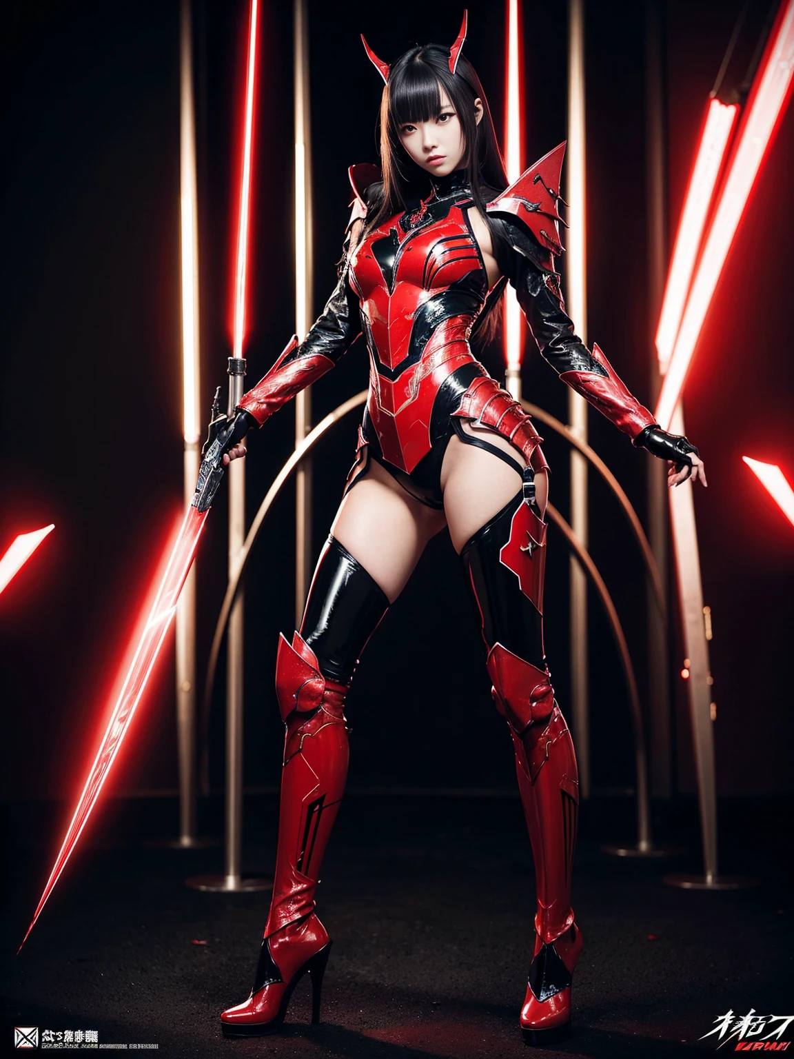 Raven from Elsword with Kamen Rider armor