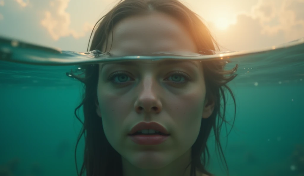 (best quality: 1.4), (Ultra Highres: 1.2), (photorealistic: 1.4), (8k, RAW photo: 1.2). The description of the Samaritan woman's physical appearance is not detailed in the biblical narrative, but her Samaritan origin suggests that she likely had similar characteristics to other people in the region. She is naked underwater, her private parts do not appear