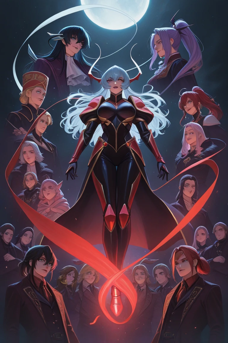 anime, (((portrait of ele disse))), uma mulher adulta, (((um cabelo preto))), (((olhos vermelhos))), ((demonia feminina)), ((female villain)), 8K, motor irreal, octane rendering, por Kyun, nervoso, Yoon Gon Ji, g.para, gosonjak, shuroop, serious, domi, Noah, trends on pixiv, fan box, espeto, Obra de arte, pele macia e suave, olhos serios e cansados, lindos cabelos pretos intrincados, Symmetrical, olhos arregalados de anime, red lighting, arte conceitual, pintura digital, caverna com fogo e chao de lava