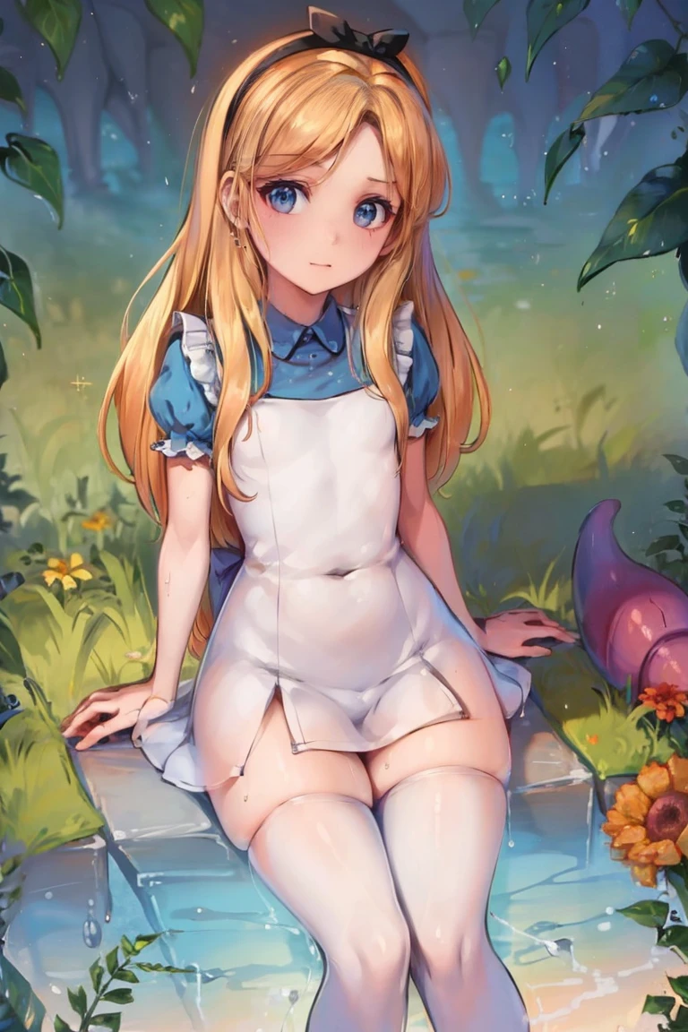 photo realistic, (masterpiece,best quality:1.4),(8k,raw photo,photo realistic:1.2), detailed skin, detailed face,1girl,idol,cute face, little girl, Not Safe for Work, (raw photo, photo realistic: 1.2),
(((sitting on,spread legs))), light blue tabard, (((No Panties))), (((twat))), Open twat, (((skirt-lift))), (((pubis hair))), ((golden pubisure)), (hair of pubis), looking at viewer, medium bob, blonde hair, shiny wavy hair, long hair, blue eyes, light smile, lens flare, petals, kanzashi, braided bangs, cute, little girl, petite, curl inside hair, white beret (comes with a blue bow), (((top-less, small breasts, nipp))), ((puss juice, Sweat, Sweatdrop)), (((spread puss,Not Safe for Work))), (((ure-thra))), OPEN twat, urinates, anus, (((fake phallus fuck,Not for safe work))),