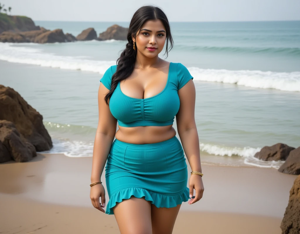 1 Heavenly beautiful and goddess beauty cute and sweet looking face Arabian woman in Heceta Head Lighthouse, Heavenly beautiful Overweight, Heavenly beautiful Extremely fat, Heavenly beautiful and attractive Chubby figure , Heavenly beautiful looking and eye catching luxury style Indian saree and bra, reaching out, Heavenly beautiful Arabian woman, 16k, High resolution, masterpiece, highest quality, fine skin, outside view, Realistic Photograph, close up figure view, Heavenly beautiful smile face