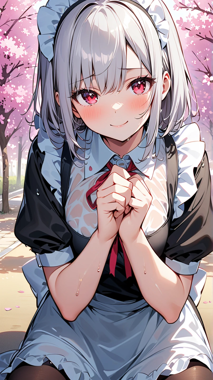 Young girl with grey hair, ((fringed and curly hair)),((curly short twintail)), curly hair ,(red eyes),, ((small bushy eyebrows)), wearing gothic lolita clothing, lolicon , to school, bored eyes, bored face (Zankuro) drawing style by zankuro artist, Zancrow style, image uploaded in R34, walking in the mall, flirty smile , suddenly ((having sex)9 in public, ((doggy style sex)), ((public sex )) naked ass in the male crotch, old man , ((being raped by a decrepit old man in a dirty alley, ((male pov))