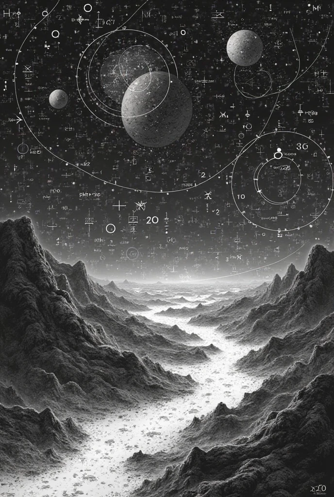 elaborate cartography of an alien planet with cutout detail geological and topgraphical details black ink and pastels color accents white chalk highlights on toned paper