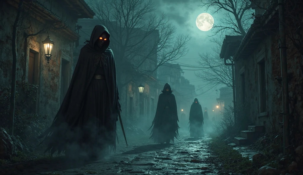 roamed the village at night, spirits of those who had not respected the village's ancient customs. She explained that these shadows sought to reclaim what was theirs, and any outsider who disrespected the village's ways would not be spared.