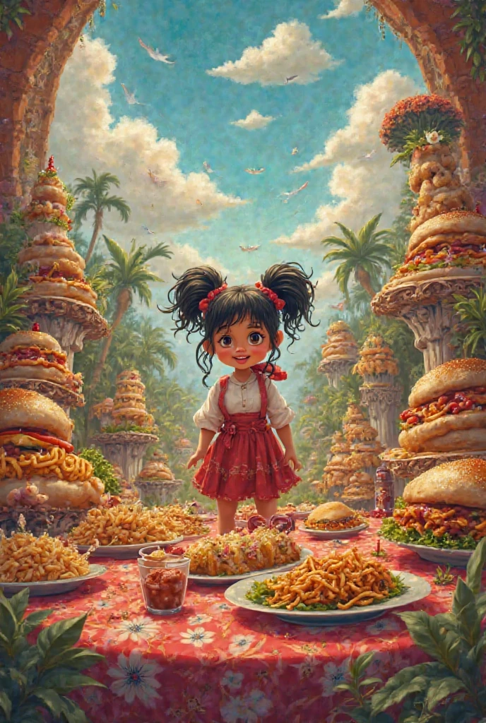 La chilindrina with large dinners