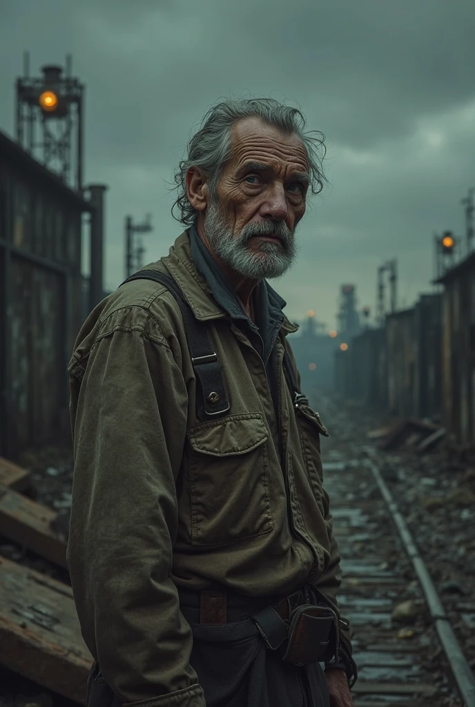 a wandering vagabond, weathered face, tattered clothes, hobo, rugged, gritty, adventure, exploring abandoned buildings, cinematic lighting, moody atmosphere, dramatic shadows, earthy tones, (best quality,4k,8k,highres,masterpiece:1.2),ultra-detailed,(realistic,photorealistic,photo-realistic:1.37),chiaroscuro,dramatic contrast,street photography