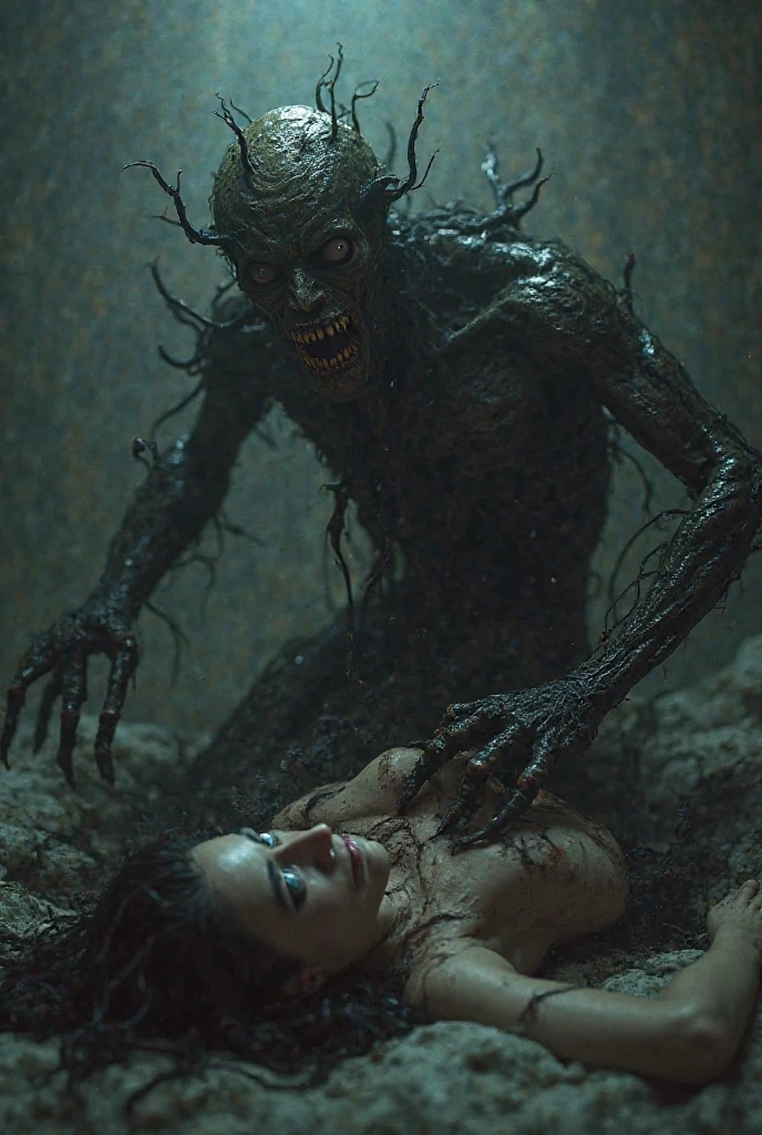 Masterpiece, highest quality, (high detail:1.2), creepy corner, phobia scene, bodies, corpsets, rotten meat, rotten skin, zoombie, blood, creepy, broken bone, bones, skeleton, a lot of dried blood and clots death, horror, obscure , shadows, swamp, horrifying creatures body rotten, sharp objects, living death, zoombies, gore, rotten organs, guts, dark macabre, virus, viruses and spores, mutants, mutations, altered DNA, sunset, strange creatures, post-apocalyptic, amputations, trauma, beats, bites, lacerations, hematomas and teratomas, post-apocalyptic background,1girl, blood tears, post mortem eyes, strange, tear the skin, blisters, rotten, fungus, undeath, dirt, human waste.