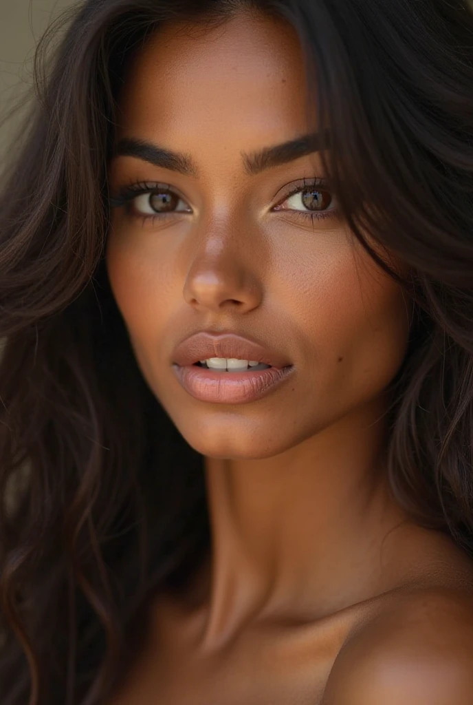 ((Masterpiece)), Best quality, real, photo shoot, Realstic, , perspective, luminescent, couleurs vives, 
illusion, atmospheric scene, Masterpiece, Best quality, (beautifull detailed face, detail skin texture, ultra-detailed body:1.1),
(An African-American girl of indigenous ebony (Pamela Anderson : 1.6), joli visage, Portrait de visage clodeup),
photo realist,Breathtaking, Lentille maron, photographie professionnelle, Objectif 70mm, Detail of love, good quality, 
Unreal Engine 5, wallpaper, colerful, art, (Hdr:1.5), hyperdetailed, (ArtStation:1.5), cinematic, warm lights, 
dramatic light, Couleurs riches, (background inside dark, morose, private study:1.3) , POV, Nikon D850, Photographie de film, Kodak Portra 400, camera f1.6 lentilles, 
couleurs riches, hyper realistic, lifelike texture, (dramatic lighting), Cinestill 800