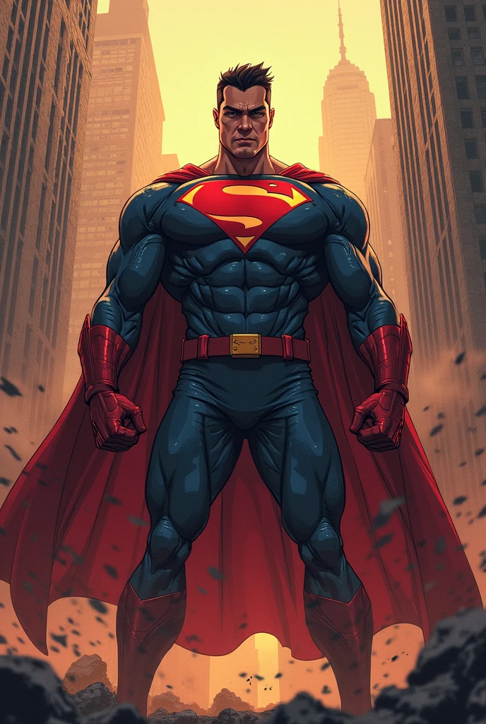 Appearance Captain Red has an imposing and terrifying presence. He wears a dark blue suit, adjusted to the body, with bright red gloves and boots. His red cape flutters in the wind, symbolizing the spilled blood of their victims. His face is cold and impassive, rarely showing any emotion. He has robust musculature and piercing red eyes that reflect his destructive nature..