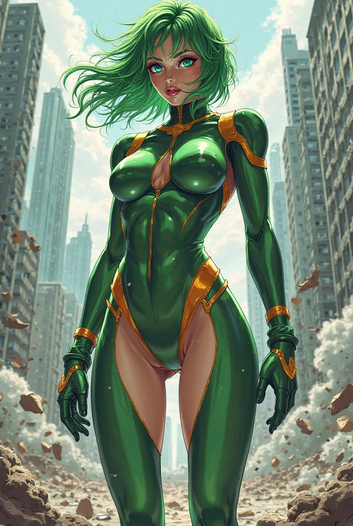 score_9, score_8_up, score_7_up, score_6_up, explore, 1girl, solo, woman, mature_female, photorealistic, detailed face, lightly muscular, green eyes, sam \(totally spies\), orange hair, long hair, glowing bracelet, deserted town, western, outdoors, realistic, sunlight, vibrant colors, masterpiece, action lines, hard_surface, by gil elvgreen, long legs, modelesque, 3d,, femme fatale, wedge heels, cybernetics, high tech, high quality high detail, glow, wet look, leather thigh-high high heeled boots, green spandex bodysuit, cirre patches, ketten, latex gloves
1960s, classic ad, detailed_background