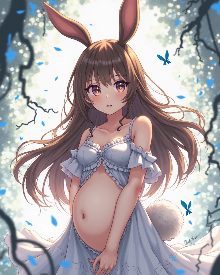 Hallucinations, Fantasy , nightmare , Crazy Dreams , Bokeh Female Bunny , Please pull it out with my body.