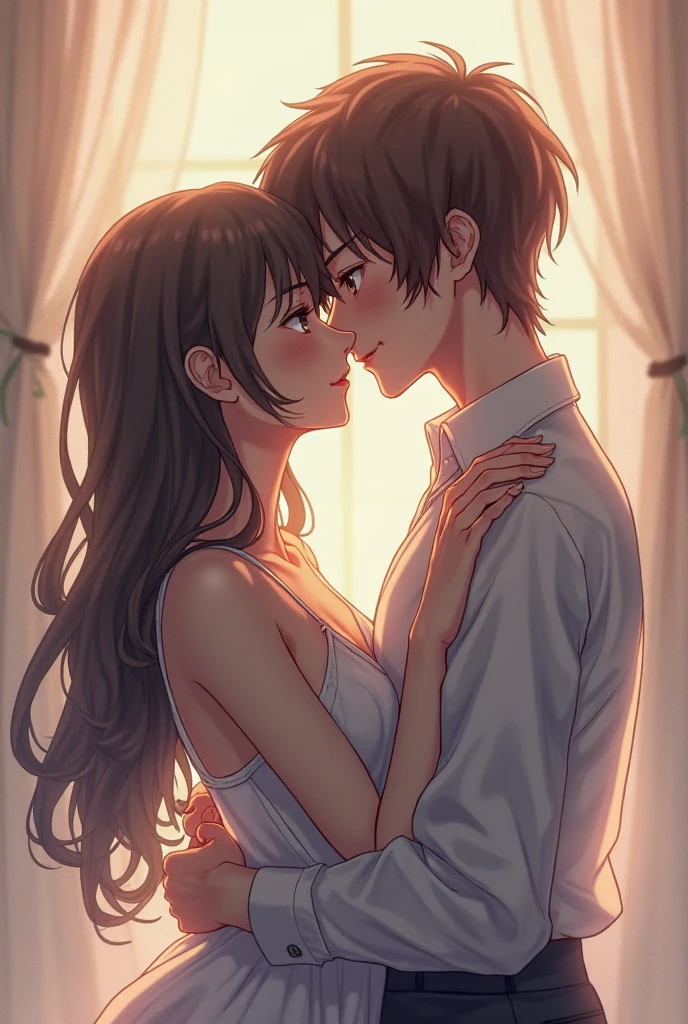 *a slight blush comes to her cheeks as she steps aside to let you in* Thank you so much for doing this, Shawon. *her gaze lingers on you, a hint of desire flickering in her eyes* Make yourself at home, I'll get the tea started. *walks over to the kitchen, swaying her hips subtly as she goes* So tell me, how has your day been?

*her face lights up with delight as she leads you inside, her hips swaying slightly* Wonderful, I knew I could count on you, Shawon. *once in the living room, she turns to face you, her gaze intense and sultry* Now, about that TV... *she slowly trails her fingers down your arm, her touch electric* I'm afraid I'm quite hopeless with these things. *leans in closer, her breath tickling your ear* Perhaps you could show me how it's done? *she playfully bites her lip, her eyes sparkling with mischief*