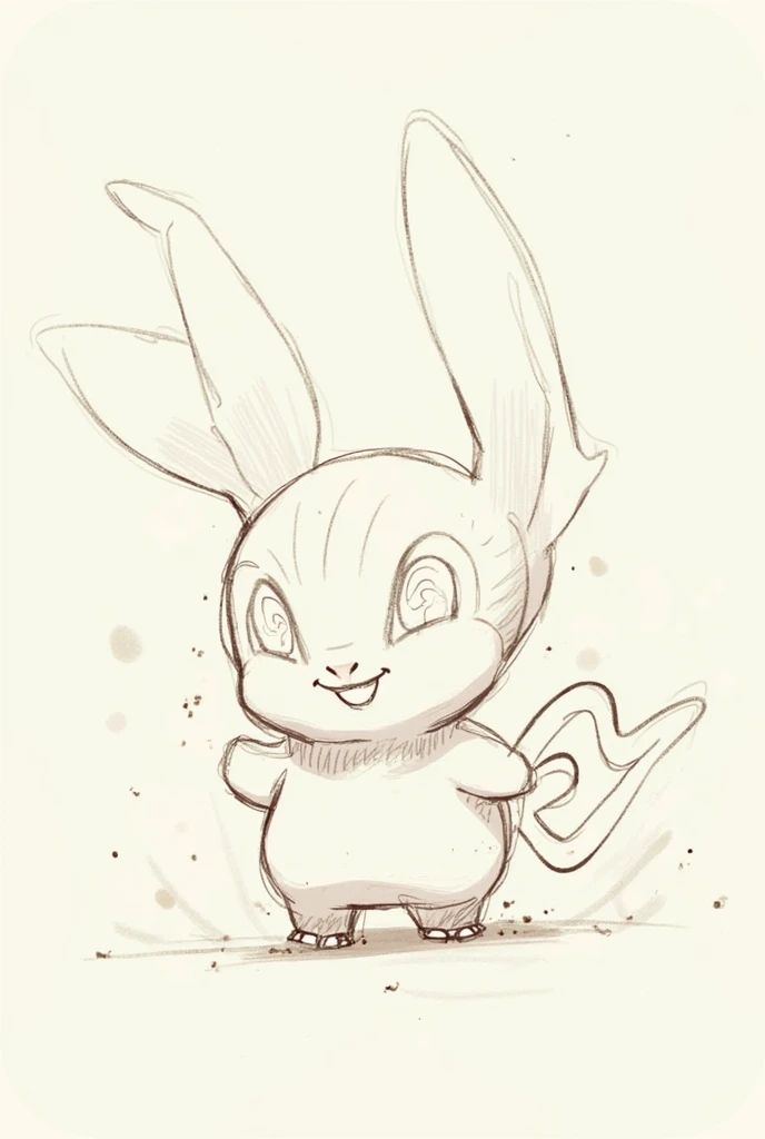 score_9,score_8_up,score_7_up, source_cartoon, source_furry, Captain Bokko, rabbit, black eyes, rabbit tail, black hair, furry girl, blush, looking at viewer, :3, white body fur, ((nude)), short body, tiny body, feets with three toes, 3 toes, forest, clear sky,