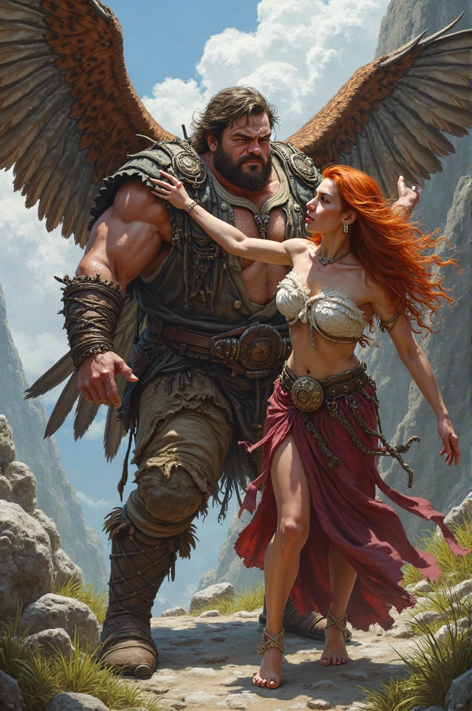 Boris Vallejo and Julie Bell,Boris Vallejo's style,Demon Woman:(Winged woman:1.2),Boris Vallejo style and Boris Valle
