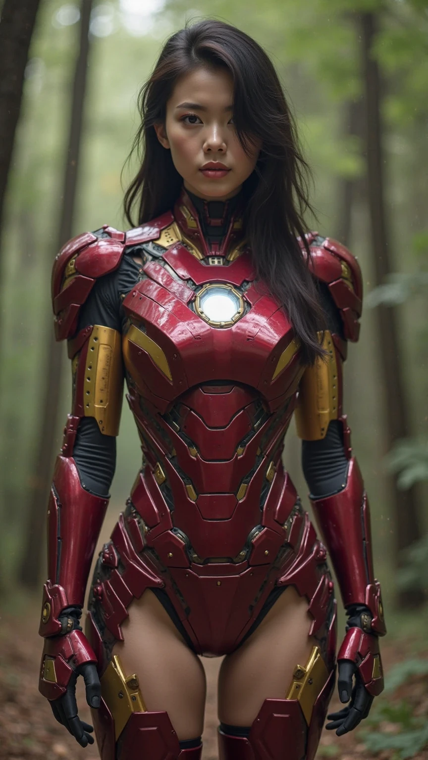 Uma mulher, ((Power ranger rosa)), (inspirada em Hunter Deno:1.2), 8k UHD, DSLR, grain of film, fotorrealista, foco nítido, posing for camera, foto de corpo inteiro.