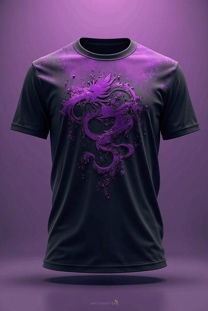 create a school futsal interclass shirt,that has a mystical dragon design and lightning bolts in the print,and that it be white and pink.