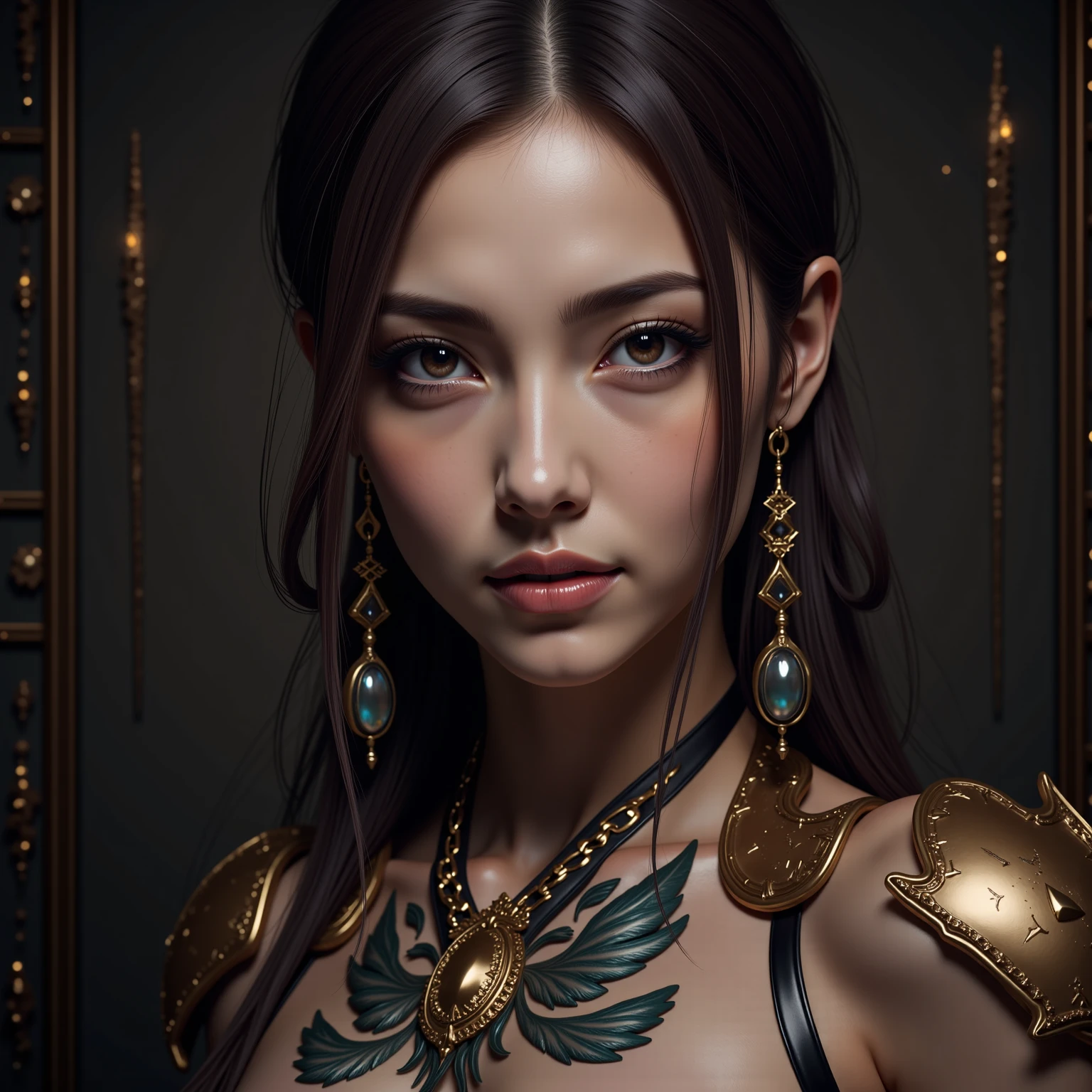 The most fuckable woman in the world, high detail face, (skin texture:1.1), (realistic:1.2) full length photo, fractal art background, 8k, high resolution, high definition, model style photoshoot