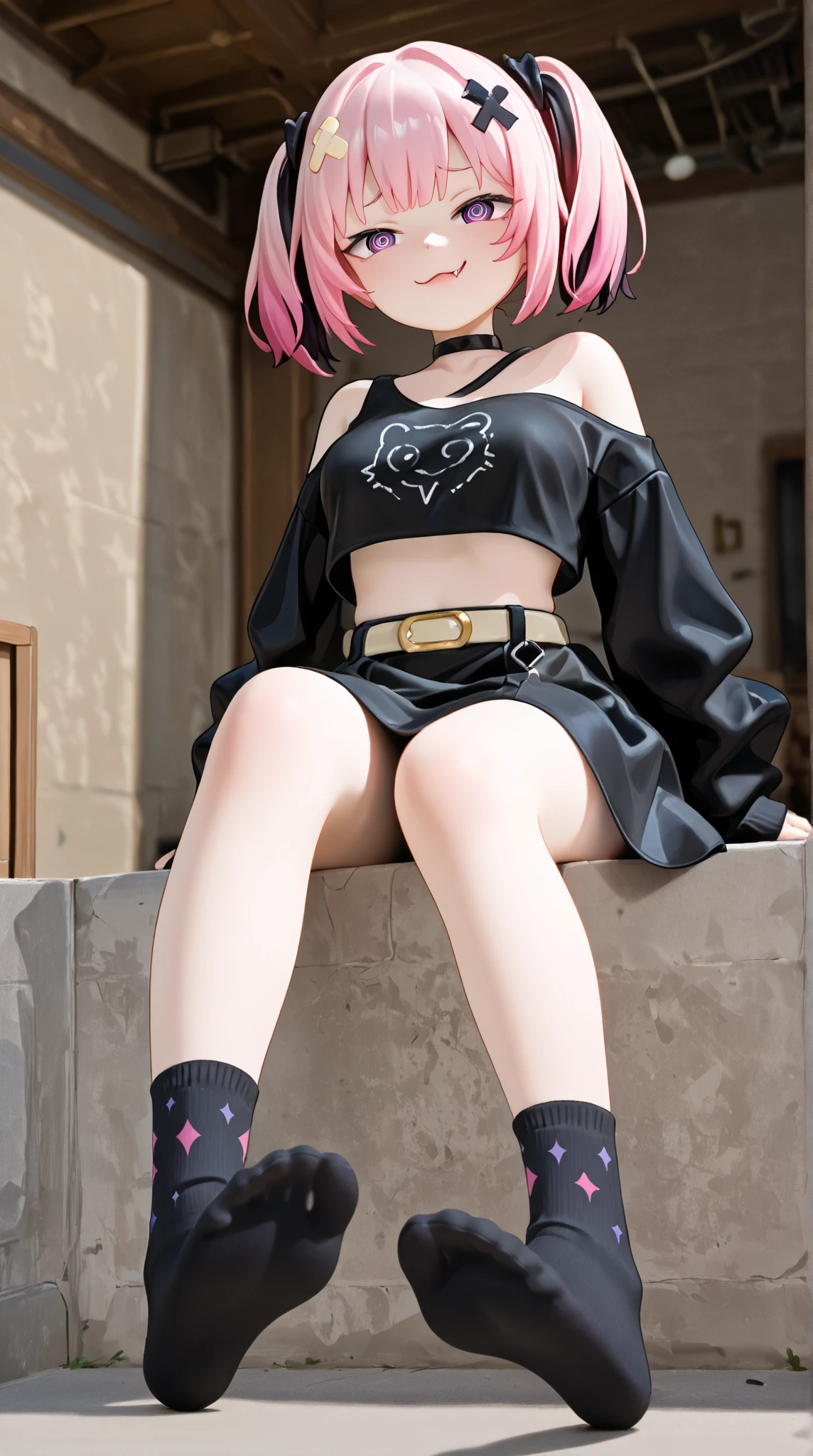 anime, best quality, high quality, highres, beautiful women, high detail, good lighting, lewd, hentai, (((bike shorts))), (leather halter top), (bare midriff), (cameltoe), (((leather thigh high heel boots))), (wet shorts), (((wetting herself))), (((peeing herself))), (((peeing self))), (pee streaming down legs), peeing stain, (puddle), (thick thighs), nice long legs, lipstick, detailed face, pretty face, humiliated, embarrassed, hihelz