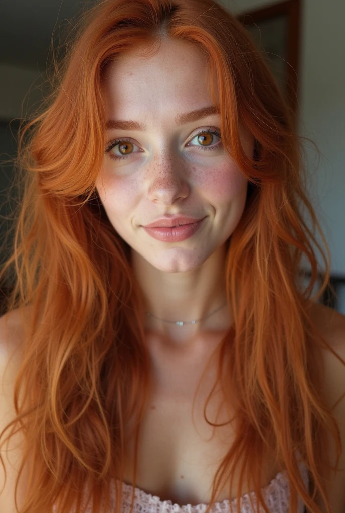 there is a red-haired woman lying on a green surface, with cabelos ruivos cacheados, wild cabelo de gengibre, red hair and attractive features, cabelos ruivos cacheados, mulher ruiva, beautiful mulher ruiva, red head, cabelos cacheados vermelhos, flowing cabelo de gengibre, cabelo de gengibre, Eleanor Tomlinson, gengibre cabelo ondulado, Redhead Girl, com cabelos ruivos e olhos verdes