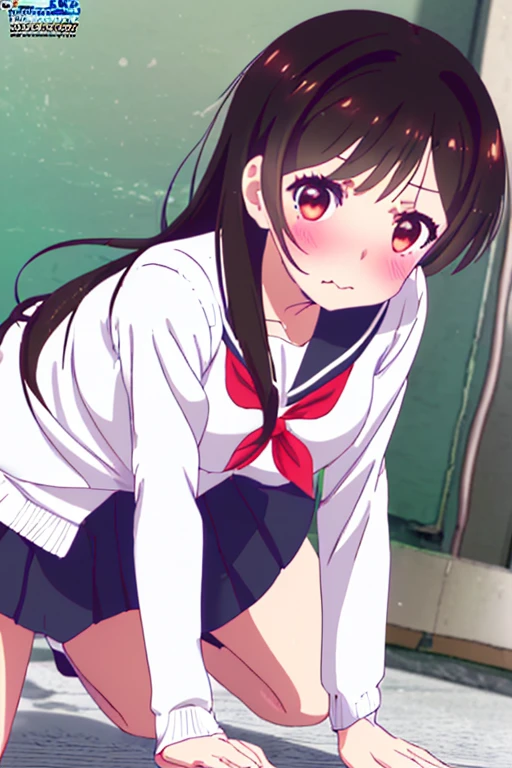 alone, One girl, View Viewer, 2D, anime, anime coloring, Upper Body, (Simple Background, White background:1.3),  utaha kasumigaoka, (((Skirt flip, I can see your panties)))，squat，From below，blush，Embarrassing， (( 指で膣を触ってMasturbationする)),Masturbation，orgasm，Love juice, 床にこぼれるLove juice, liquid splashing from girl, (( 指で膣を触ってMasturbationする))，Climax，Climax，Squirting，