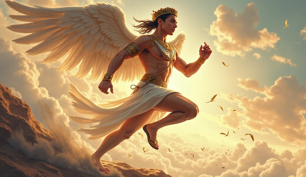 Hermes flying Sideview 