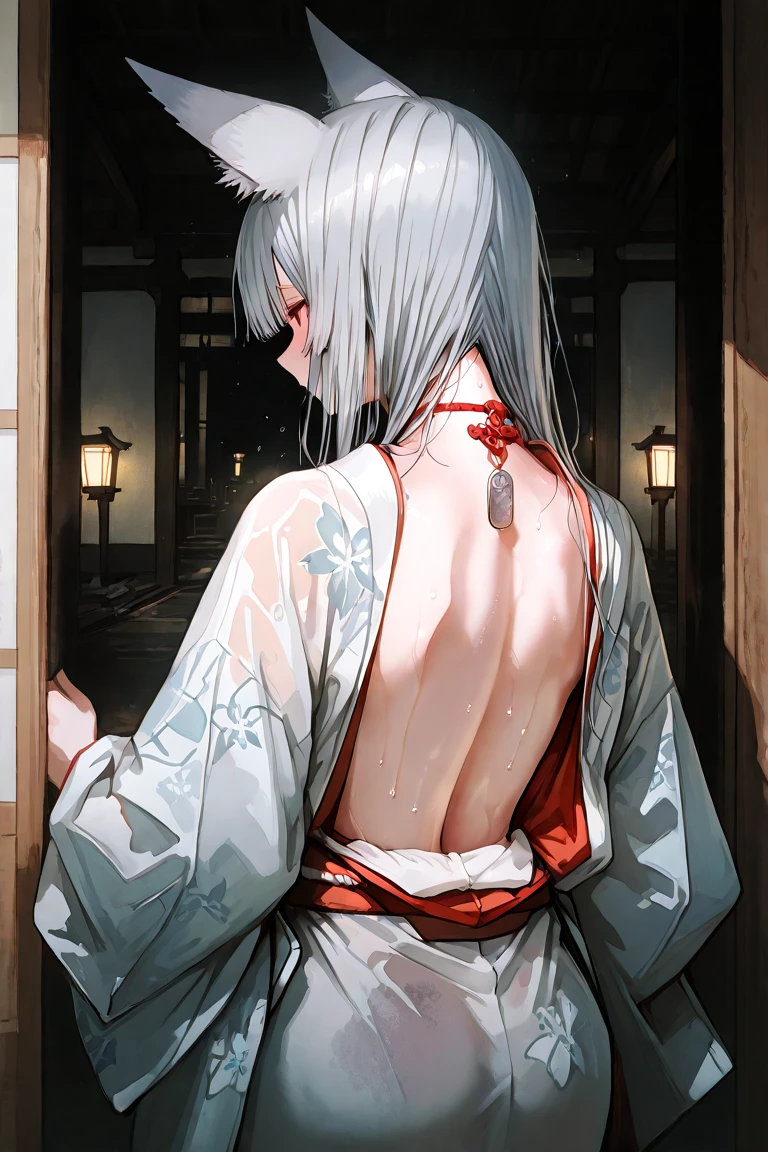 {(watercolor image:1.4),(renaissance style:1.2)}, BREAK, {erotic face,anguish,scream,(very very ecstasy:1.2),(writhing:1.4)},embarrassing,half open eye},{(very obscene pose:1.2),(arched back:1.2),(arch one's head:1.4),arms behind}, {(gray yukata:1.2), (wet clothes:1.1)}, BREAK, {(many Chains from all sides:1.4),(chains around the body:1.2), {(crotch chain shibari:1.2),(chain shibari:1.3),(chain bondage), (chain restraint),(chain bind limbs),(chain bind body),(chain in collar)):1.2, confinement, shackles}, BREAK, {(1 woman, small breasts), braid hair intricately},side view, {(dark church glowing stained glass:1.2)},BREAK,{glowing big tears,(enchanting eyes:1),extremely detail hair, (pure white skin:1.1)}
