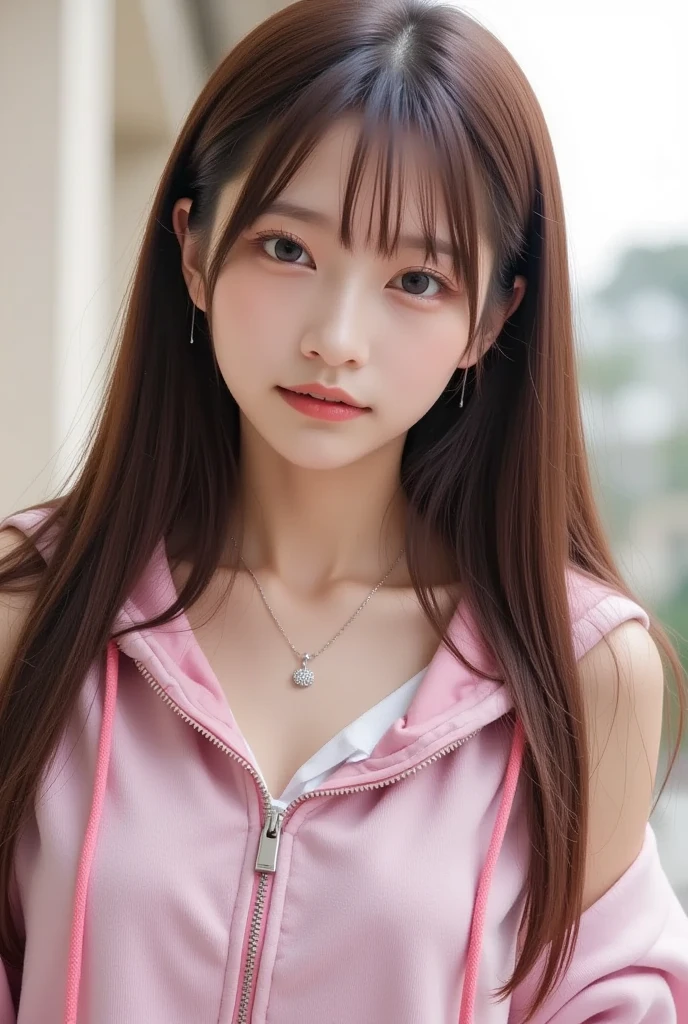 photo of minji-nj-4400, dynamic posture, slender physique, pouty, teasing smirk, (extremely detailed:1.3), (textured skin:1.3), (slutty makeup:1.3), small, petite, lipstick, (detailed eyes), highres, realistic lighting, twin tails, freckles, choker, (sexy clothes:1.2), (background in public park:1.2), (sunny:1.3)