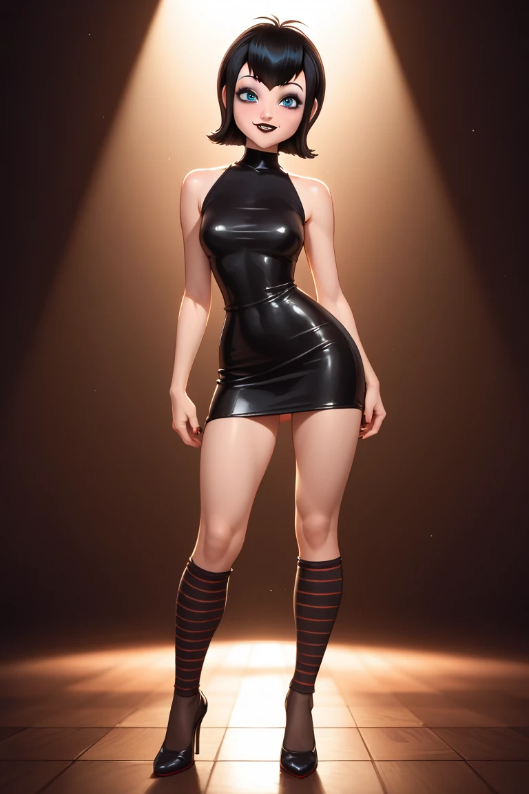 chibi, Sexy busty babe, Short hair with bangs, full body portrait , Nswf , gothic makeup high resolution 12k , perfect detailed