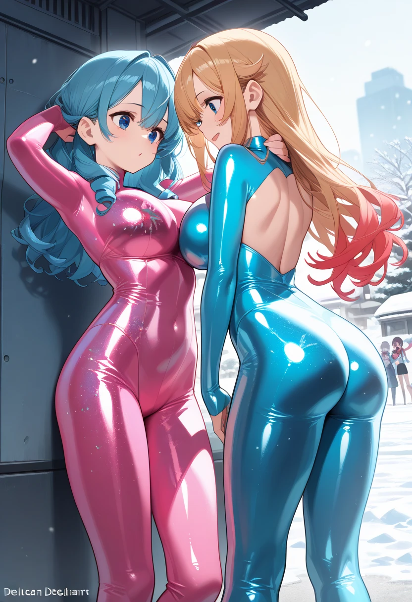 highquality illustration, masterpiece, very delicate and beautiful, attractive girl,(colorful leotard, heattech leotard,tight leotard,long_sleeve leotard,ribbed leotard,high_leg leotard,turtleneck leotard), thin,slender body,slim,gymnastics club,2 girls,gymnastics athlete,bare legs,gymnasium background,beautiful eyes, light smile,(masterpiece, best quality:1.2), highres, extremely detailed CG unity 8k wallpaper, perfect lighting, Colourful, ultra-high res,4K,ultra-detailed, photography, 8K, HDR, 17 ages,