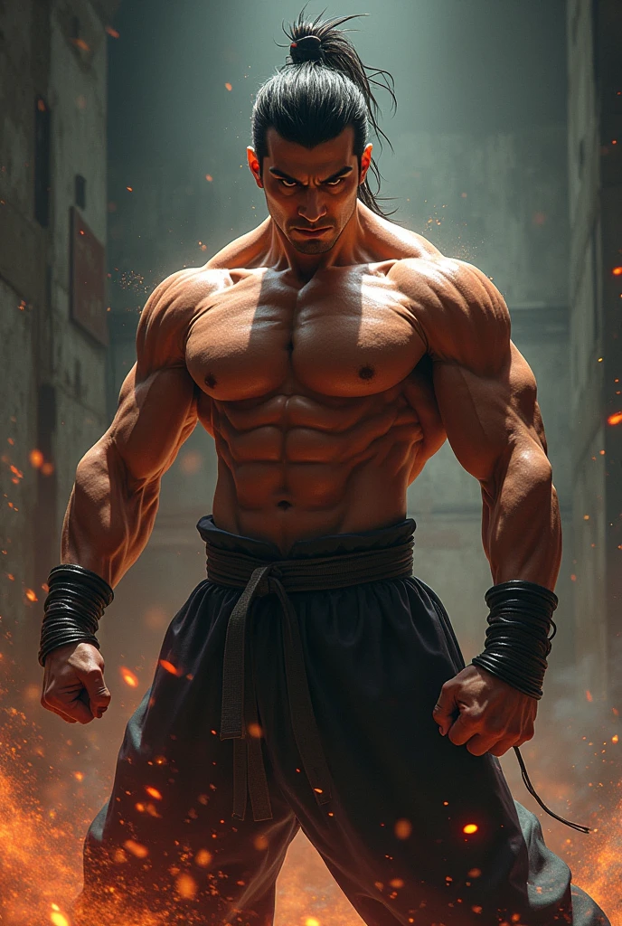 Yujiro hanma seriously in a war