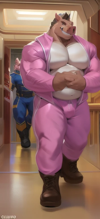 woman next to younger girl ((golden tattoo covering the body:1.4)), flower ribbon, (pink hair), detailed face details, (corpo sexy: 1.4), (curved:1.35),curved physique, 1 girl, Kale, voluptuous, big penis, Show Penis, huge virile penis, huge viril long penis, long penis, massive penis, pink hair, woman next to younger girl
