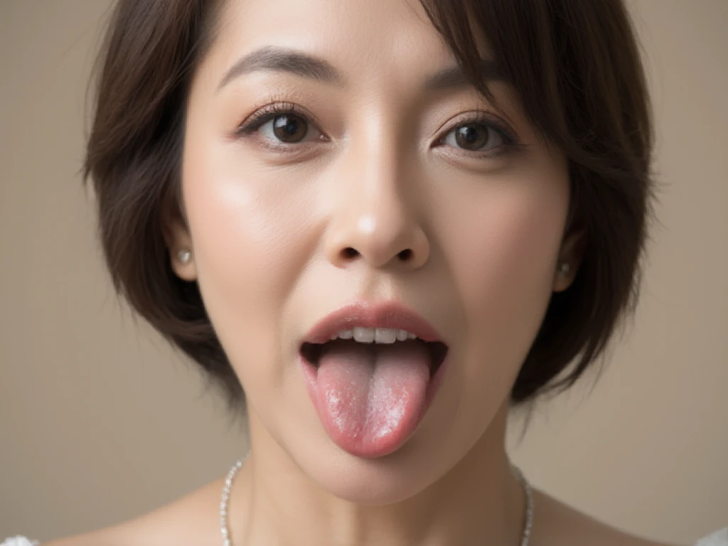 masutepiece,award - winning photo, Extremely detailed, edgOrgasm, Woman with mouth open and eyes closed , Face Macro Zoom、 A dark-haired、NSFW,