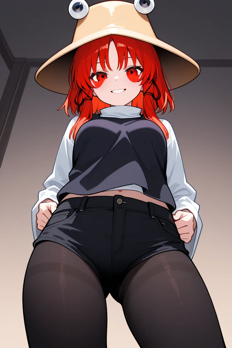 1baby loli anime girl, shorthair, short girl, 136 cm tall high, baby loli anime girl, yellow combined with orange and red eyes, light red hair, hoodie black and white with cow pattern, Bare feet, funny face, sweet smile, high quality, detailed, sharp, anime style, vibrant colors, smooth lines, beautiful, well-drawn, clean, elegant, expressive faces, accurate anatomy, well-proportioned, dynamic poses, stylish clothing, appealing character design, clear background, harmonious color scheme, bright, well-lit, soft shading, glossy eyes, detailed hair, natural expressions, high resolution, finely detailed, atmospheric, immersive, captivating, aesthetically pleasing, perfect composition, balanced lighting, artistic, fantasy, enchanting, unique, imaginative, vivid, striking, lively, carefully crafted, seamless blending, well-framed, polished, intricate patterns, crisp details, warm tones, realistic proportions, emotionally engaging, high contrast, rich textures, picturesque, well-executed, professional, sophisticated, storybook style, charming, graceful, youthful, iconic, clean lines, dynamic lighting, ethereal, meticulously detailed, high aesthetic value, enchanting characters, visually stunning, balanced composition, colorful, delightful, high fidelity, whimsical, masterfully drawn