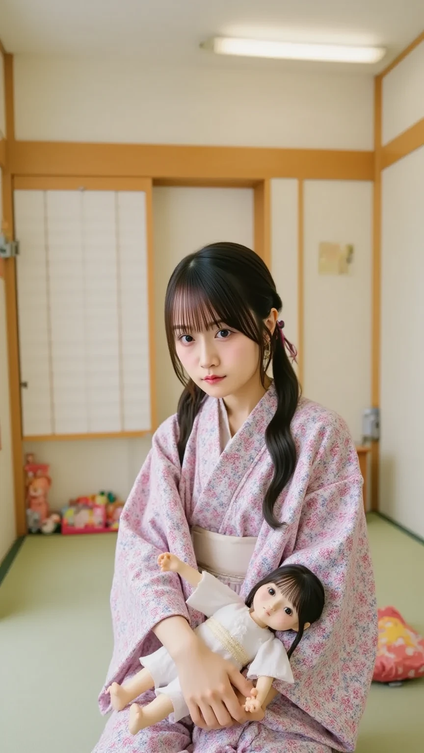 assimilation、reconcile
Kyoto, Japan. Wearing a white kimono.
and eating dumplings at a dumpling shop.