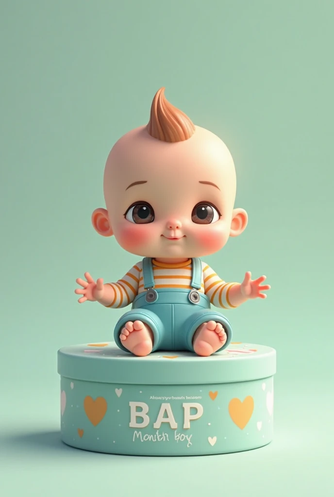 super cute boy IP by pop mart, Bright eyes, cherub,Little white dress, Clay, Models, a blind box toy, Glossy and delicate,Clean background, Good gloss, 3D rendering of,Best quality
