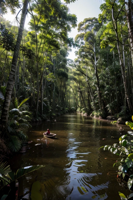 Canoe in the Amazon