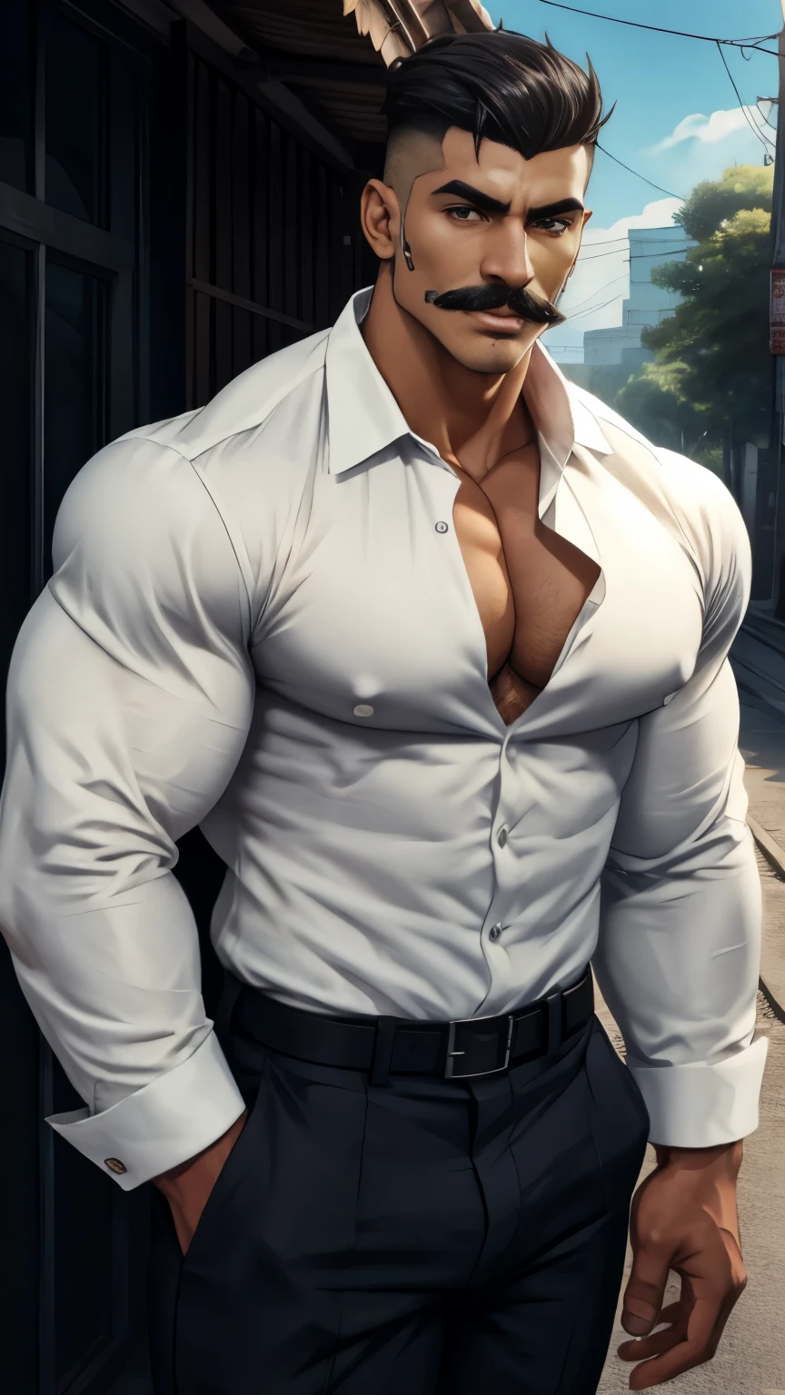 (best quality:1.5, hyperrealistic:1.5, photorealistic:1.4, madly detailed CG unity 8k wallpaper:1.5, masterpiece:1.3, enthusiastically detailed photo:1.2), (hyper-realistic lifelike texture:1.4), highly detailed, ((masterpiece, best quality)) ,extremely detailed 8K wallpaper, 1 korean male, (korean man with k-pop idol look), 20yo, handsome, detailed face, heavy muscular, stubble, sexy and masculine, formal suit & pants, prominent bulge, photo real, illuminating light, big, brutalmass, giant, muscular bodybuilder, bulk, massive body, large size, smile, minimalist background
